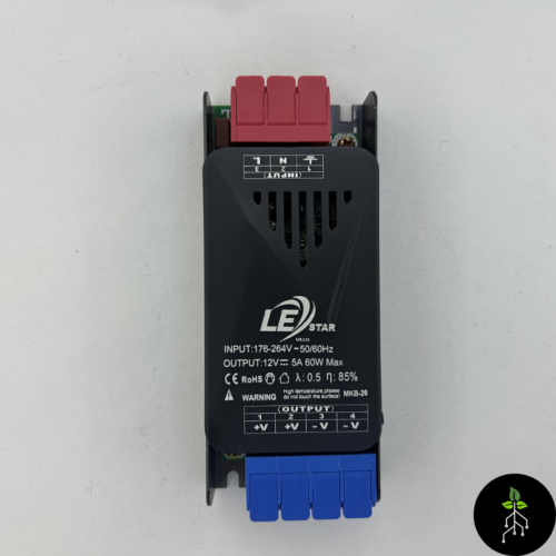12V 5A 60W slim SMPS LED driver power supply for LED strips modules and profile lighting