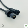 3 Pin Waterproof Cable Connector with 0.5 Sqmm 3 Core Wire