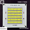 30W flood light LED PCB 70x70mm with 60 5730 LEDs